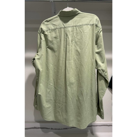 Eddie Bauer Green Khaki Button-Down Long Sleeve Size Large - Picture 4 of 7